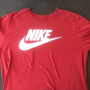 Nike Bold Red Tee with White Logo